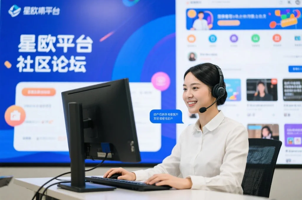 星欧娱乐平台客服支持与社区互动示意图